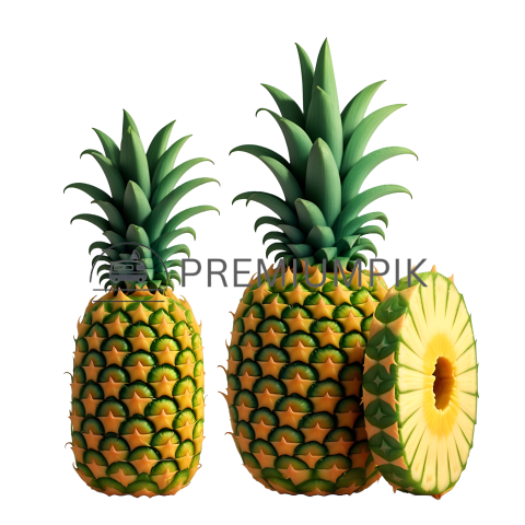 Pineapples design ai 3D image