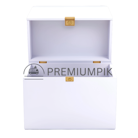 white ballot box for election