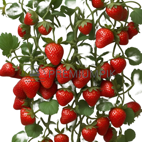 3D Strawberrie fruit tree