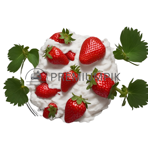 Strawberry fruits transparent image