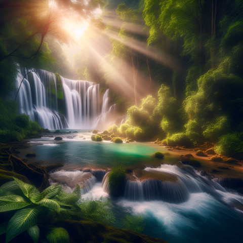 waterfall image ai