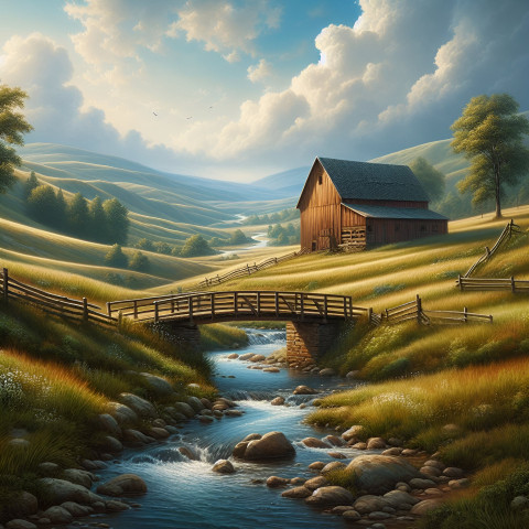 village mountain waterfall