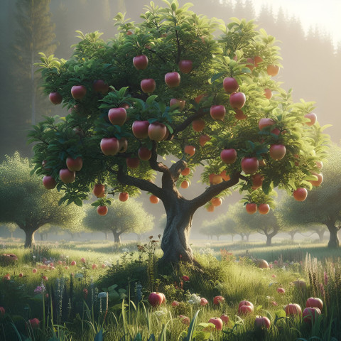 Apple tree photo ai