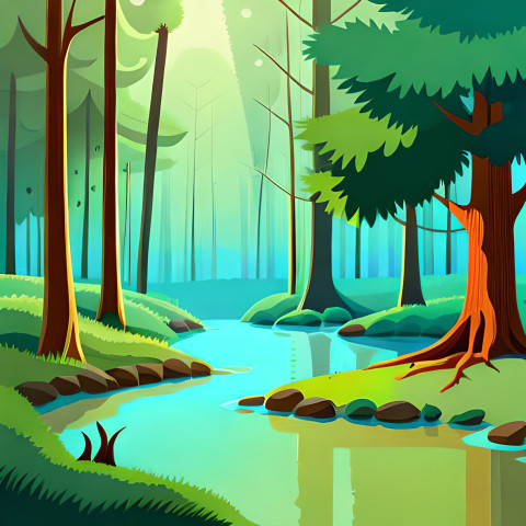 Forest Image ai painting
