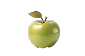 3D Apple on a transparent background