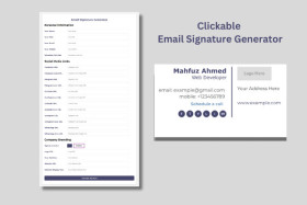 Clickable Email Signature Generator for $50, freelancer Mahfuz Ahmed (mahfuz ahmed 694) – Kwork