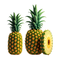 Pineapples design ai 3D image