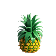 Small  Pineapple on transparent background