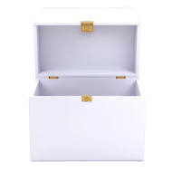 white ballot box for election