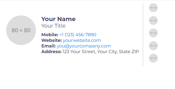 Modern Business Clickable Html Email signature Template