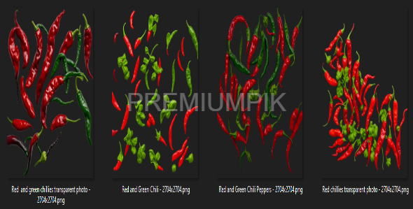 chillies transparent photo ai