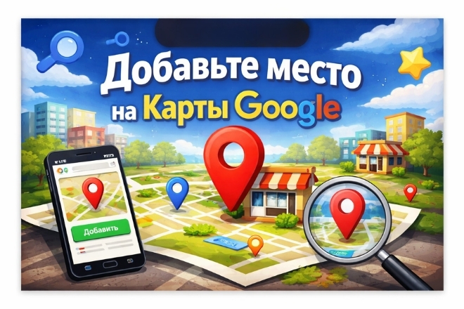 Добавьте место на Карты Google